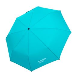 Türkisblauer Knirps Taschenschirm mit Logodruck