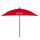 Roter Sonnenschirm mit bedrucktem Logo