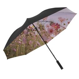 Knirps HeatShield bedruckt Knirps U.900 HeatShield Regenschirm mit innovativer HeatShield-Technologie für UV-Schutz und Hitzereduzierung, innen hochwertiger Digitaldruck mit farbenfrohem Blumendesign