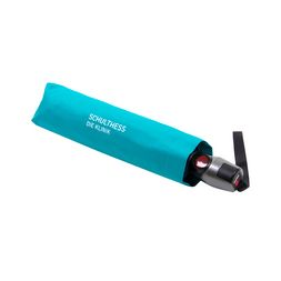 Knirps Regenschirm in Blau mit Logo auf der Schirmhülle