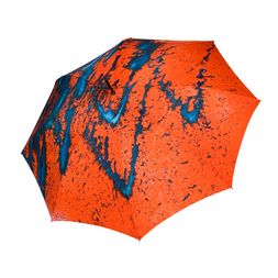 Langschirm mit durchgängigem Allover-Digitaldruck in leuchtendem Orange