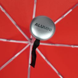 Druck auf silbernem Aluminiumgriff Taschenschirm mit hochwertigem Druck auf silbernem Aluminiumgriff