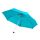 Offener Knirps Taschenschirm in Aqua Blau mit rundem Griff