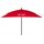 Roter Sonnenschirm mit bedrucktem Logo