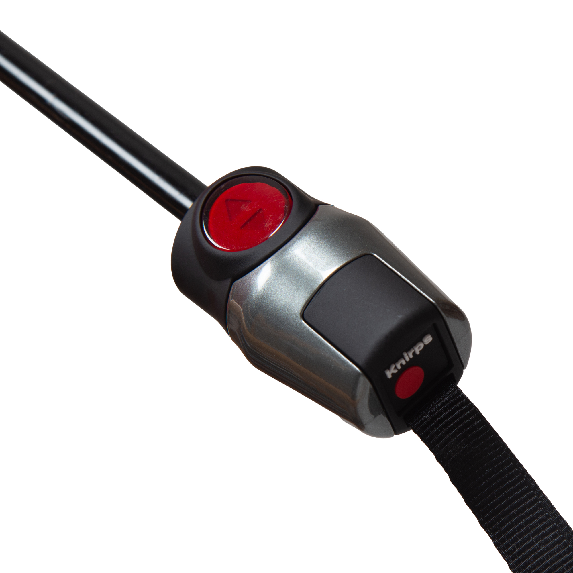 Knirps T.200 Duomatic Nahaufnahme Griff grau metallic